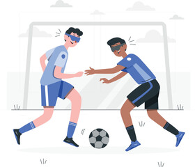 Paralympic football 5 a side athlete illustration