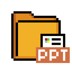PowerPoint Folder Icon &ndash; Yellow Folder with PPT File
