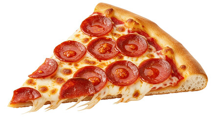 Delicious Pepperoni Pizza Slice with Melted Cheese