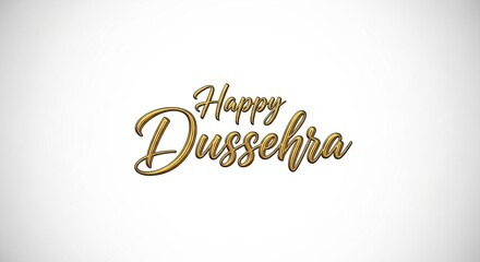 "Elegant Calligraphy Happy Dussehra Greeting &ndash; Minimalist Black Script on White Background",