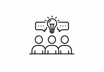 Teamwork and Innovation A Collaborative Idea Generation Concept on transparent background
