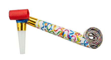 Colorful Party Blower Isolated on Black Background