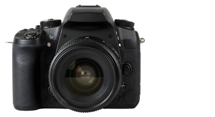Professional DSLR camera with a large lens, showcasing intricate design and functionality for photography