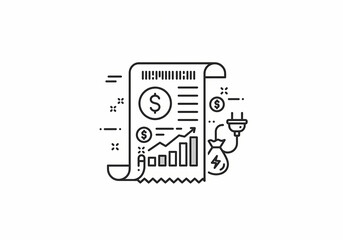 Financial Report Business Analytics Data Visualization and Energy Efficiency on transparent background