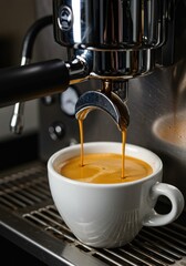 Fresh cappuccino served from a sleek coffee machine, steaming and ready to enjoy.
Perfect for coffee lovers, café lifestyle, and beverage photography.