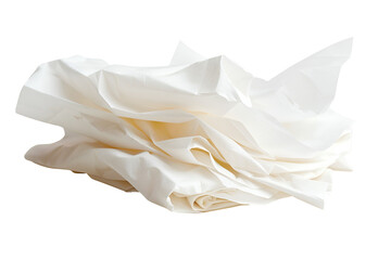 Crumpled White Paper Texture Abstract Background