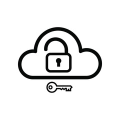 Cloud Security Access: Illustrative representation of secure cloud access, showcasing a lock and key unlocking a cloud, emphasizing data protection and confidentiality. 