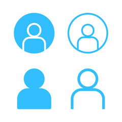 User Avatar Icon Set, Minimalist Profile Symbols Collection