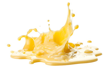 Yellow liquid splash dynamic burst vibrant energy