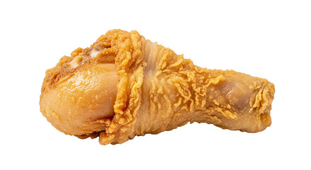 Crispy Golden Fried Chicken Drumstick on Black Background