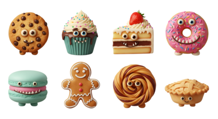 Whimsical Bake Shop Monsters: Adorable and Spooky Sweet Treat Characters