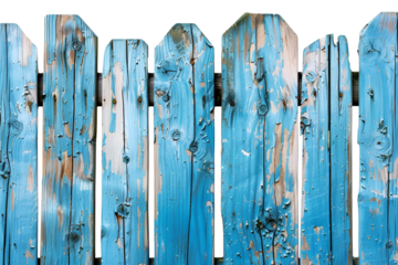 Weathered Blue Wooden Fence Rustic Texture