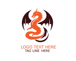 Obraz premium Dragon Logo Design Vector