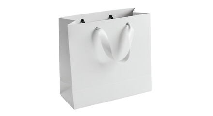 Blank White Paper Shopping Bag Retail Mockup