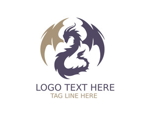 Obraz premium Dragon Logo Design Vector