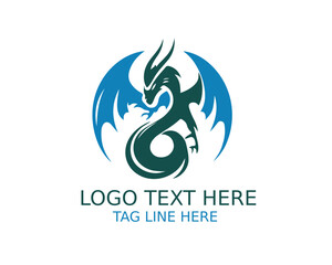 Obraz premium Dragon Logo Design Vector