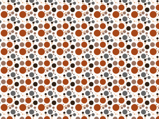 Warm polka dot pattern in terracotta, gray, and black on cream &mdash; earthy, cozy, and perfect for autumn, rustic, or modern design themes with balanced, textured charm.