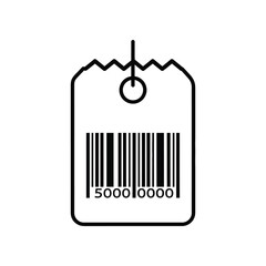 Barcode and Label: A simple barcode and label, suitable for representing the essence of pricing, tracking, and product identification. Minimalist and modern.
