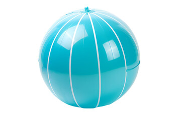 Obraz premium Teal beach ball white stripes summer fun