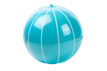Teal beach ball white stripes summer fun