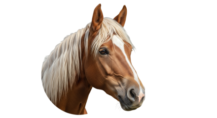 Majestic Palomino Horse Head Portrait