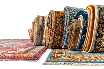 Rolled Rugs Colorful Carpets Oriental Decor