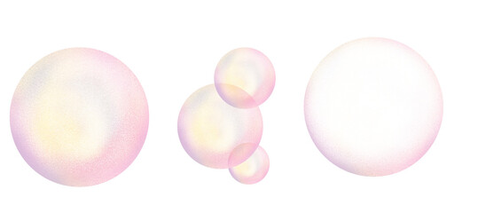 Colorful Bubble Abstract Background, Gradient Spheres, 3D Soap Bubble Texture