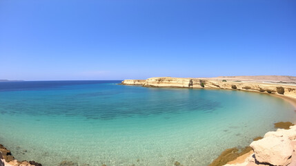 Fototapeta premium Inland Sea at Dwejra, Gozo, Malta, wide angle