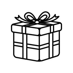 Gift Box Illustration: A cleanly illustrated gift box with a decorative bow sits centered, evoking feelings of anticipation, celebration and joy.