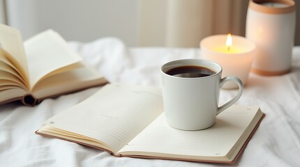 coffee and book