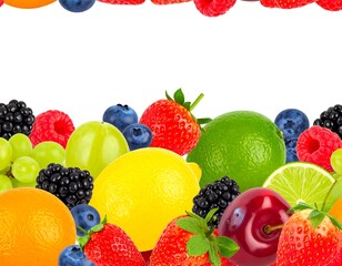 Fruits Variety Isolated Background