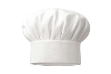 Classic white chef hat on transparent background representing culinary expertise