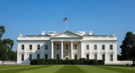 Obraz premium The White House on a Clear Day