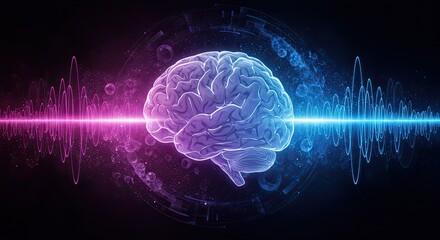 Experience the dynamic power of human thought, visualized through vibrant energy waves and intricate neural pathways, inspiring innovation and scientific discovery.
