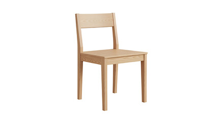 Modern light wood chair minimalist design on black background