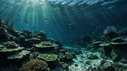 Fototapeta premium coral reef with fishes