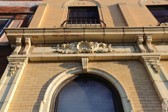 detail of the facade of a building