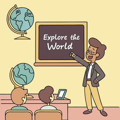 class room and teacher