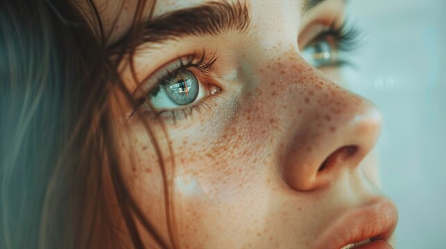 Young man looking at his reflection in mirror with thoughtful expression, self reflection and personal growth concept, narcissism or self love idea, psychological and emotional development
