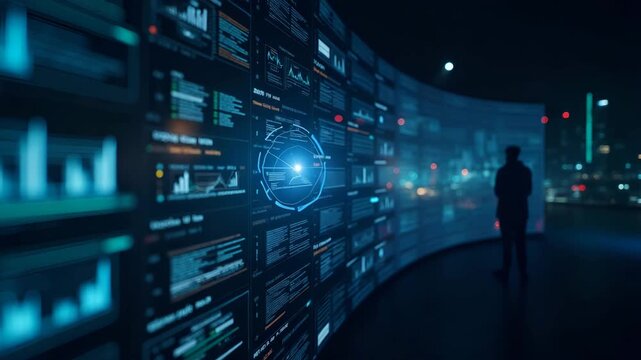 Advanced Threat Intelligence Systems: Real-Time Global Monitoring & Predictive Analytics for Proactive Security - Photo Stock Concept