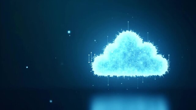 Robust Cloud Platform: Versatile Computing Power, Secure Data Storage & Integrated Services for Comprehensive Digital Transformation in Enterprises - Photo Stock Concept