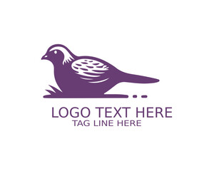 Quail Logo Design Vector