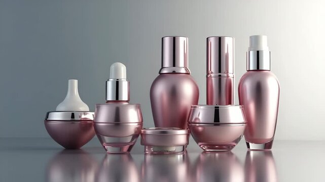 Elegant Advanced Cosmetic Packaging Design: Modern Materials & Structural Innovation for Enhanced Brand Identity - Photo Stock Concept with Empty Space