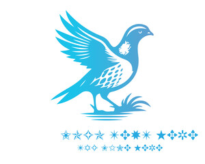 Fototapeta premium Quail Logo Design Vector
