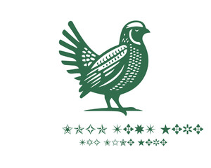 Fototapeta premium Quail Logo Design Vector