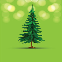 Vector illustration Realistic christmas tree. Vector 3d sprice, fir evergreen tree for merry cristmas, happy new year decoration design.
