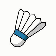 Illustration Vector Graphic Cartoon of a Shuttlecock for Badminton Sport and Game