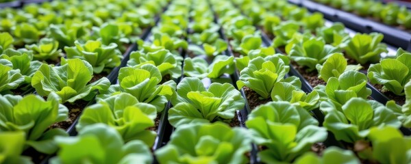 Fototapeta premium close up of hydroponic lettuce roots with digital monitoring of nutrients, automated irrigation system, smart farming system for sustainable and efficient crop production