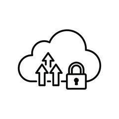 Secure Cloud Connection: An illustration capturing the essence of a secure cloud connection, highlighting the safety of data with a padlock and cloud icon.
