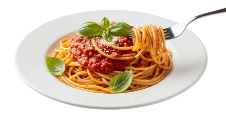 Delicious Spaghetti with Tomato Sauce Basil and Parmesan